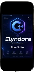 Phone displaying the Elyndora app with a white background